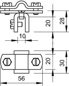 Держатель проволоки d8-10мм для листа до 10мм Тип:270 8-10 FT OBO 5317207