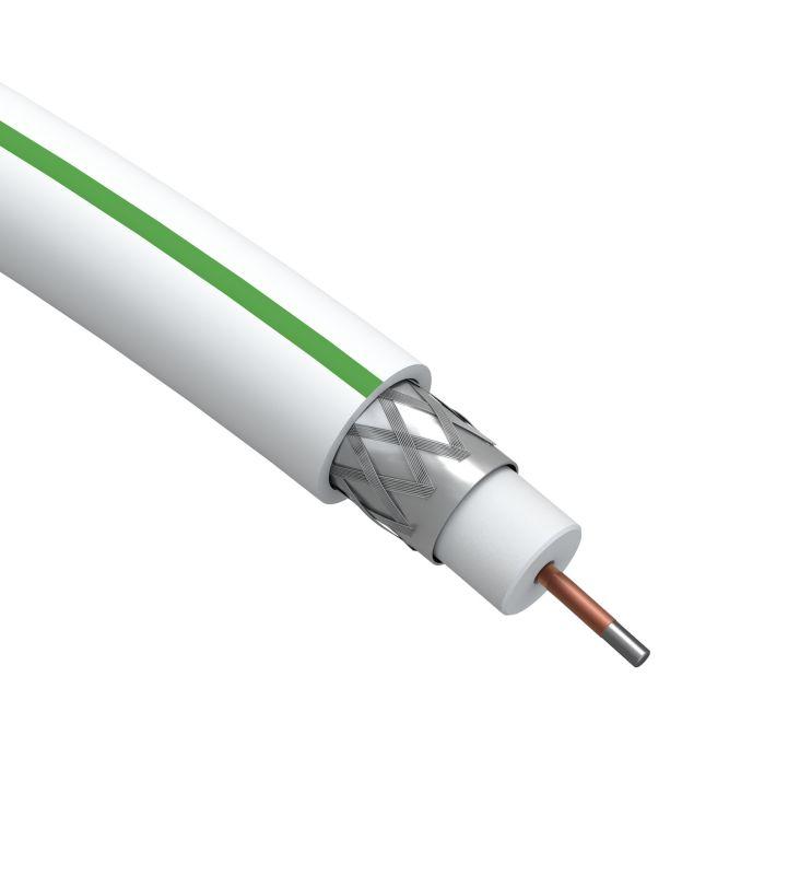 Кабель коаксиальный SAT 703 B.CCS/оплетка Al 75проц. PVC Simple бел.