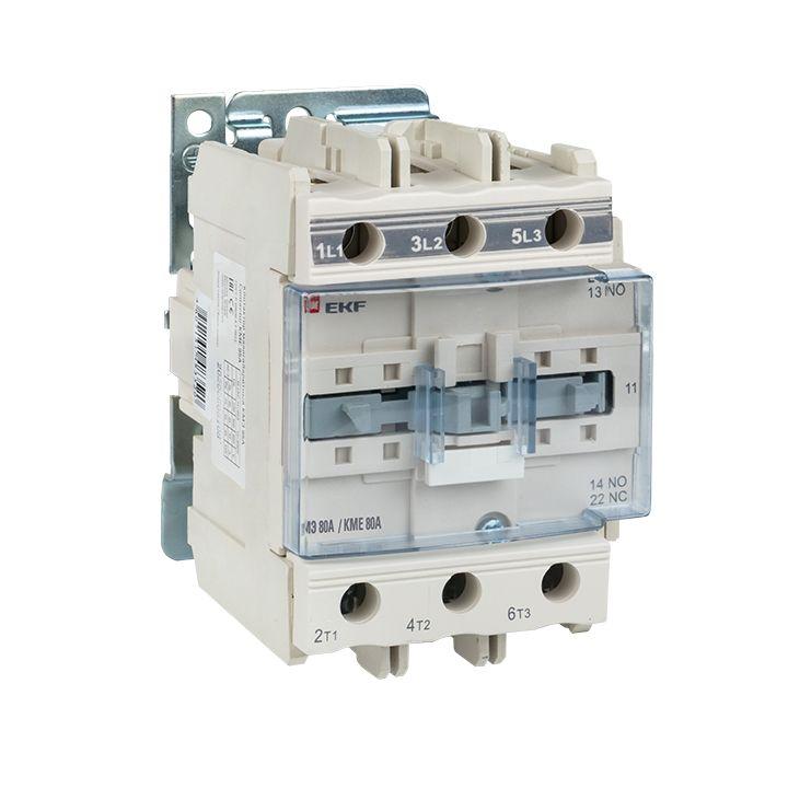 Контактор КМЭ 80А кат. 220В AC 1НО+1НЗ EKF ctr-s-80-220