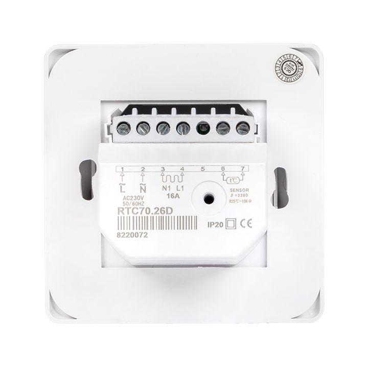 Термостат механический MTT-2 (OTN-1991; RTC 70.26; MST-1; R70XT; MT-26; M5.713) 16А 3.6кВт для теплых полов датчик пола бел. Basic EKF mtt-2